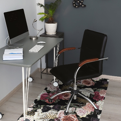 Desk chair mat Dark garden