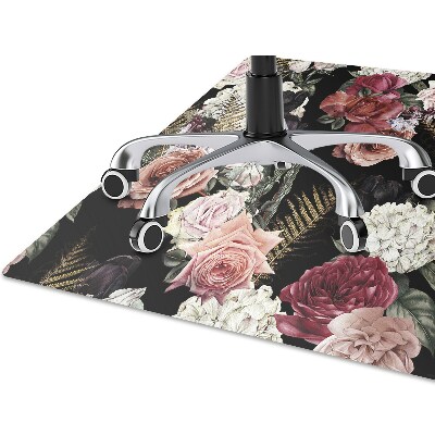 Desk chair mat Dark garden