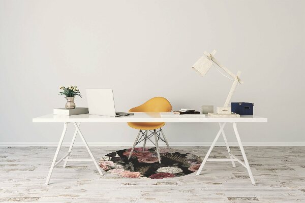 Desk chair mat Dark garden