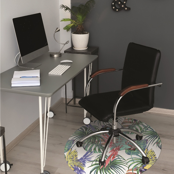 Office chair mat parrots