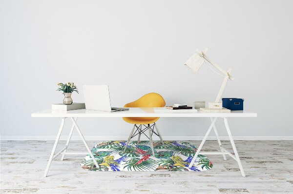 Office chair mat parrots