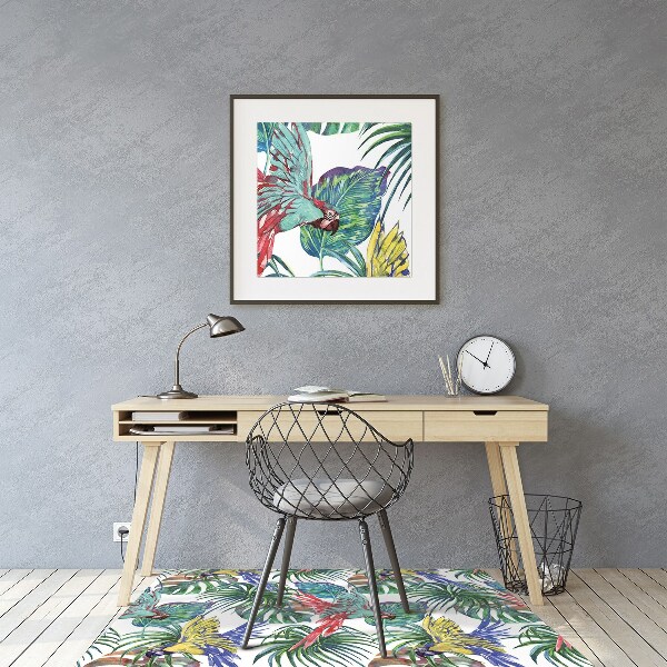 Office chair mat parrots