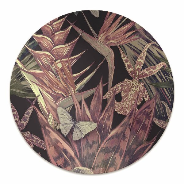 Office chair floor protector Birds and leaves