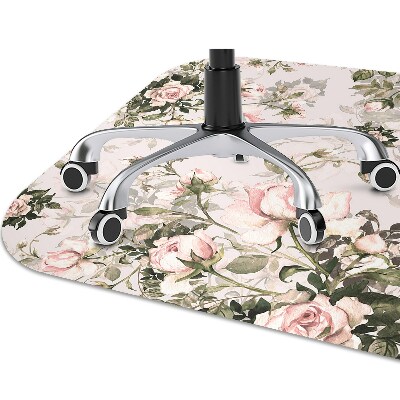 Office chair mat Colorful flowers