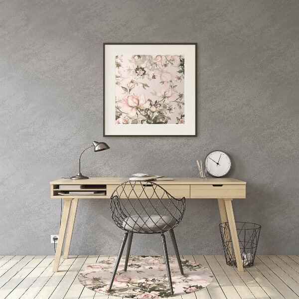 Office chair mat Colorful flowers