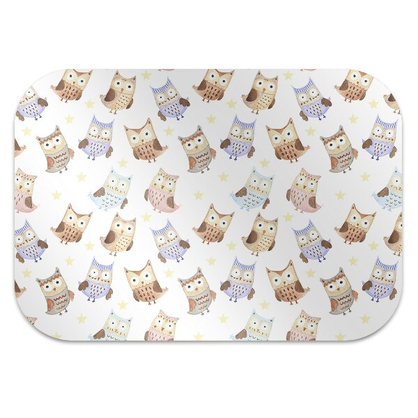 Computer chair mat Owls fairytale