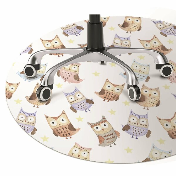 Computer chair mat Owls fairytale