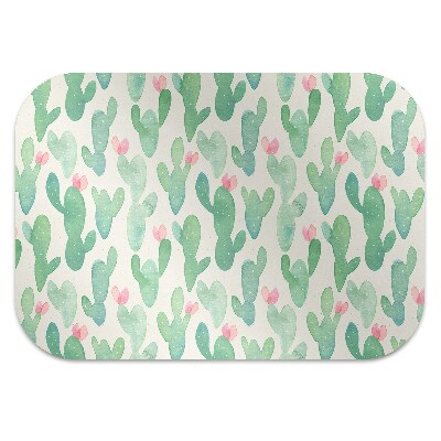 Desk chair mat cactus spots