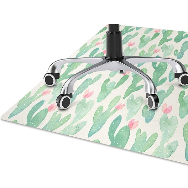 Desk chair mat cactus spots