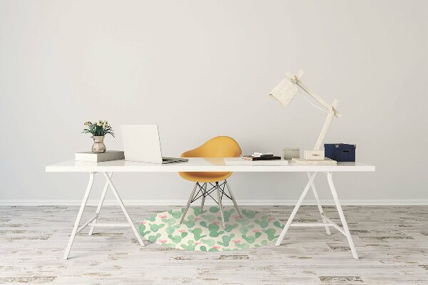 Desk chair mat cactus spots