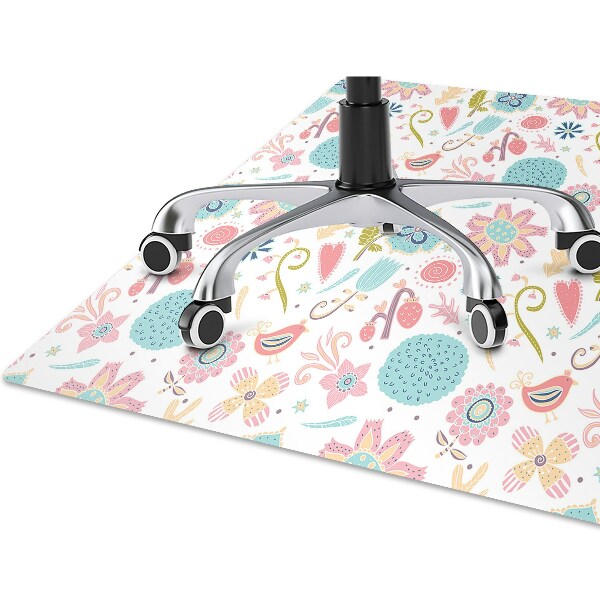 Office chair floor protector colorful patterns