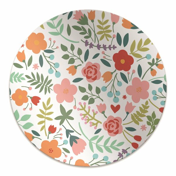 Chair mat floor panels protector Picture with flowers