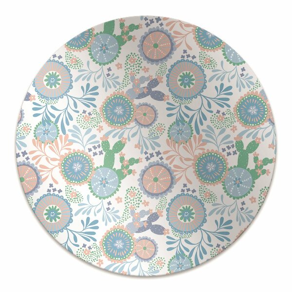 Office chair floor protector vintage flowers