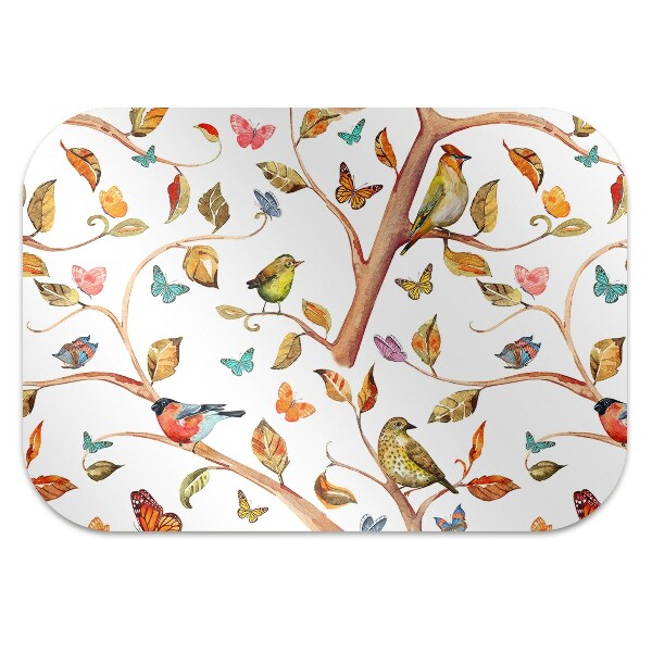 Office chair mat Birds on a branch