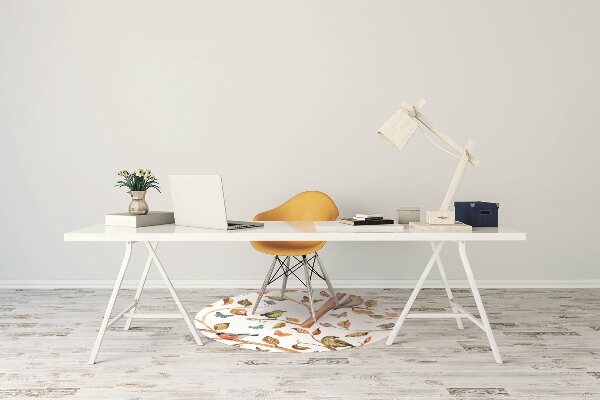 Office chair mat Birds on a branch