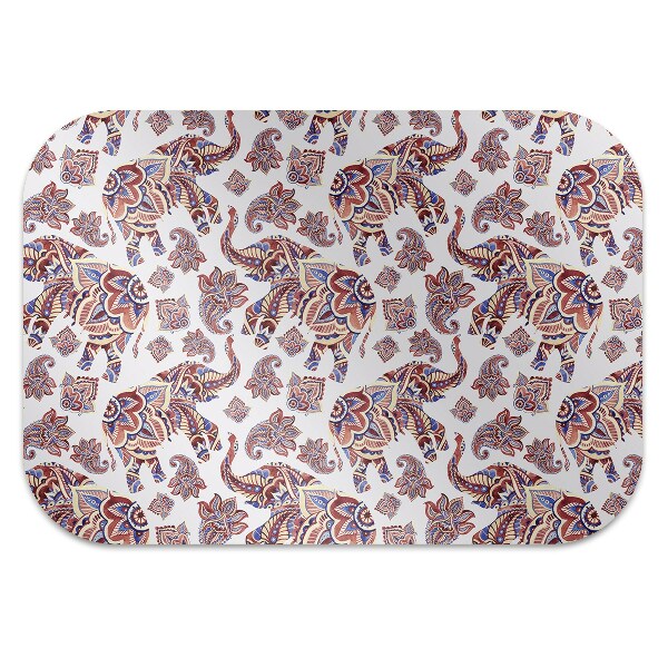 Computer chair mat Paisley elephant