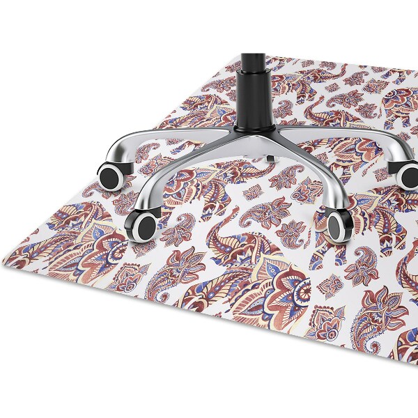Computer chair mat Paisley elephant
