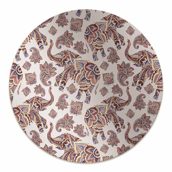 Computer chair mat Paisley elephant
