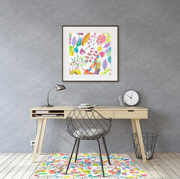 Office chair mat Mushrooms