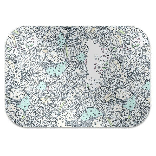 Office chair mat flowers