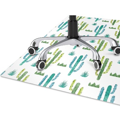 Chair mat floor panels protector painted Cactus