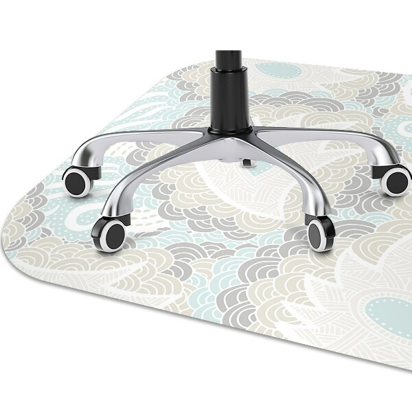 Chair mat floor panels protector Pastel flowers