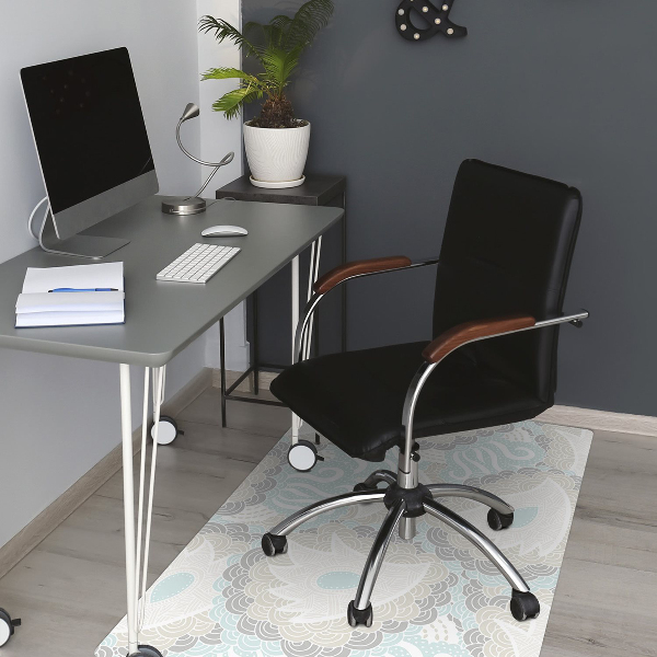 Chair mat floor panels protector Pastel flowers