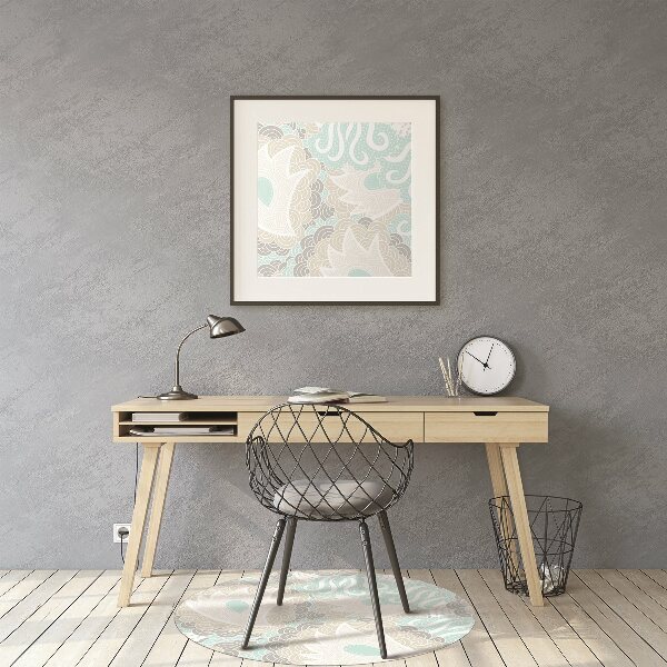 Chair mat floor panels protector Pastel flowers