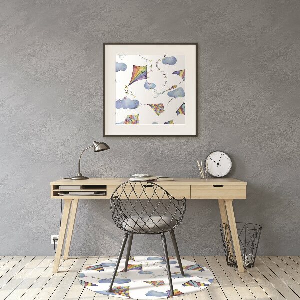 Office chair floor protector kites Clouds