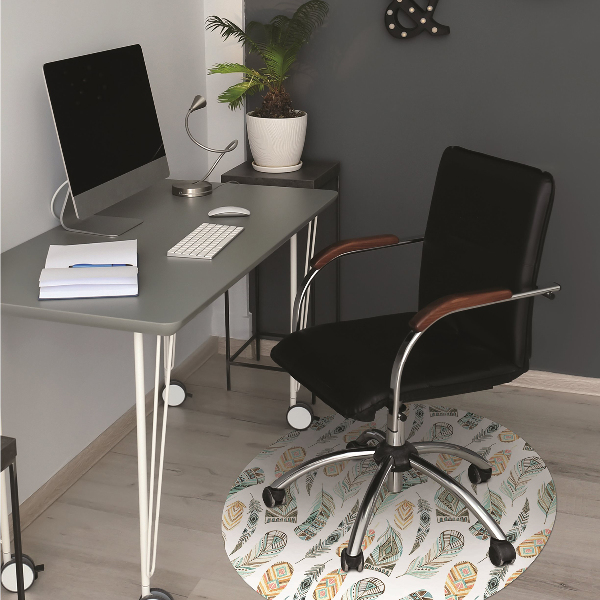 Desk chair mat Ethnic pattern