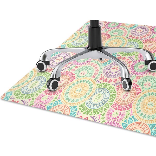 Computer chair mat circular pattern