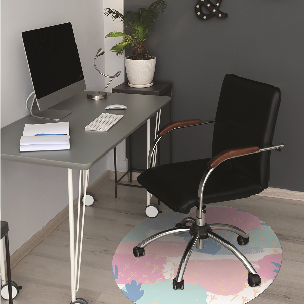 Desk chair mat paw prints