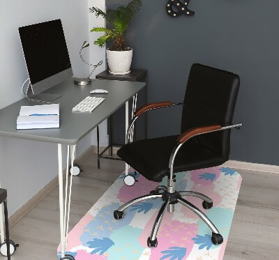 Desk chair mat paw prints