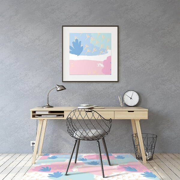 Desk chair mat paw prints