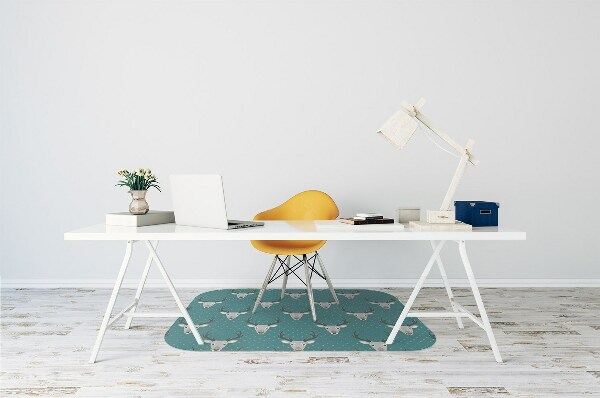 Desk chair mat gray deer