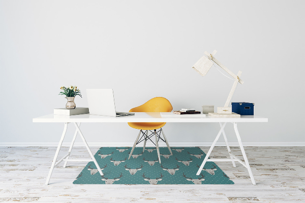 Desk chair mat gray deer
