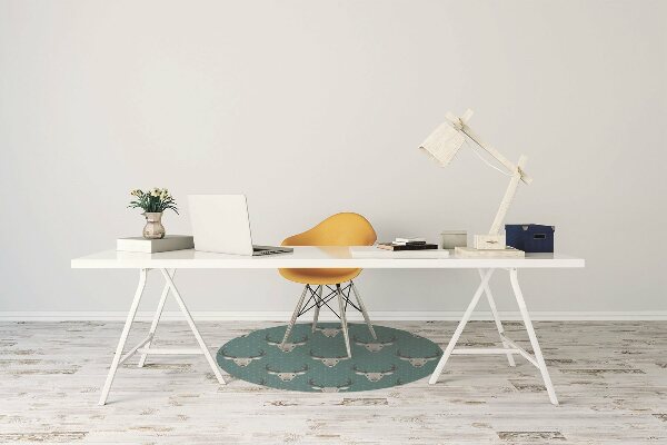 Desk chair mat gray deer
