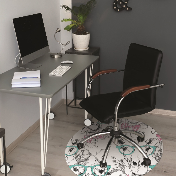 Office chair floor protector Hipster giraffe