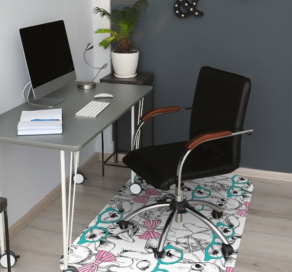 Office chair floor protector Hipster giraffe