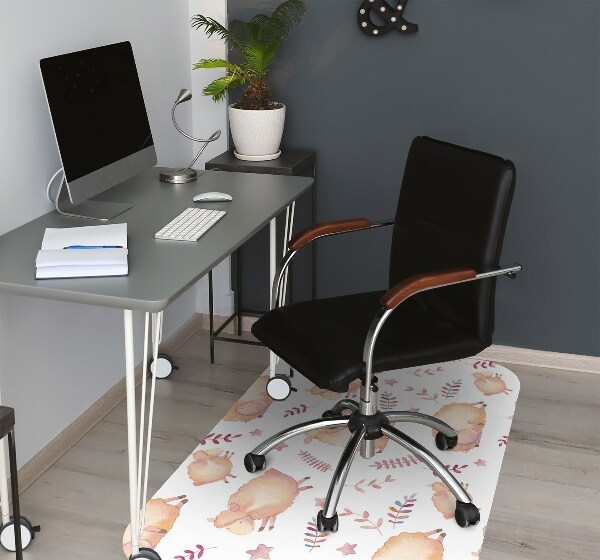 Office chair mat sheep