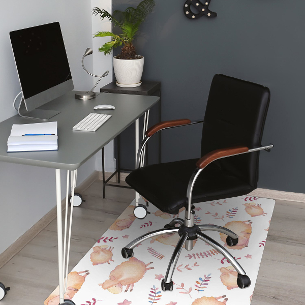Office chair mat sheep