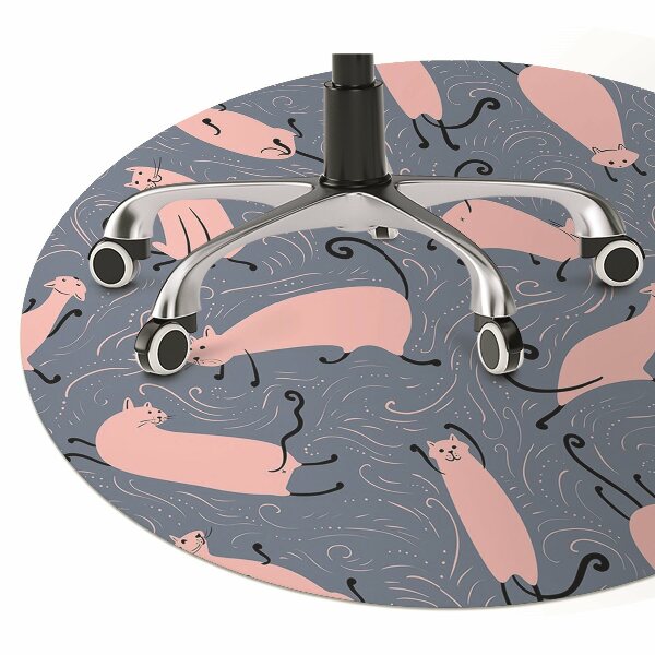 Chair mat floor panels protector Cats cartoon