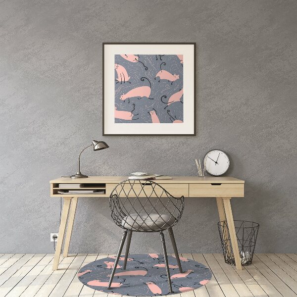 Chair mat floor panels protector Cats cartoon