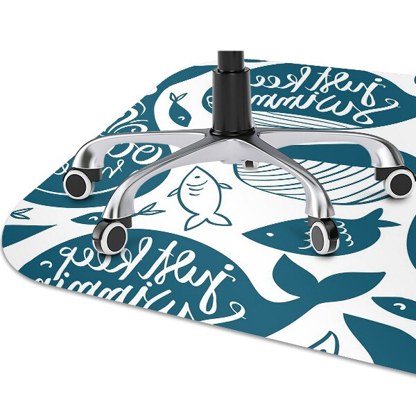 Office chair floor protector whales