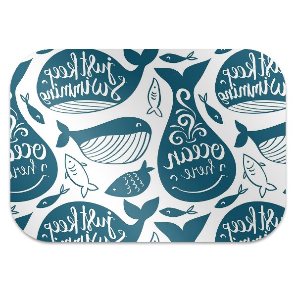 Office chair floor protector whales