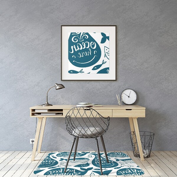 Office chair floor protector whales