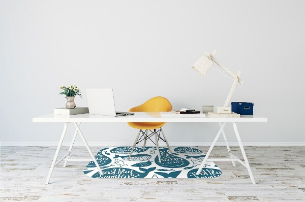 Office chair floor protector whales