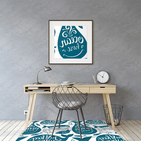 Office chair floor protector whales