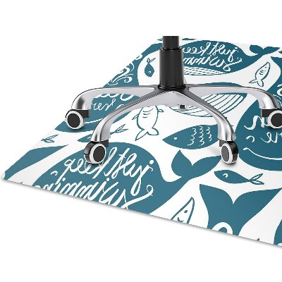Office chair floor protector whales