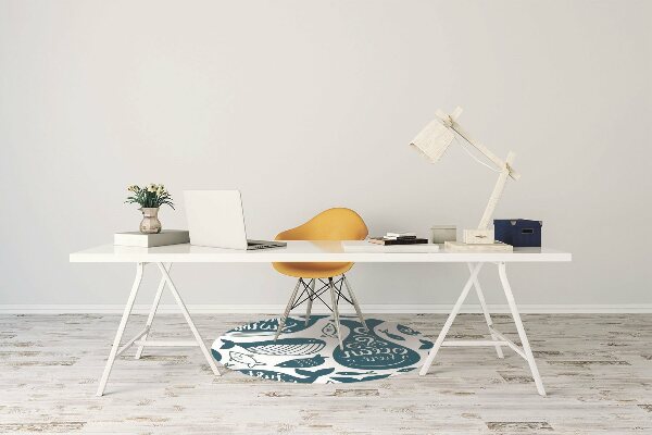 Office chair floor protector whales